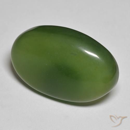 Serpentine Vert terreux naturelle ovale, 19.76 ct, Translucide