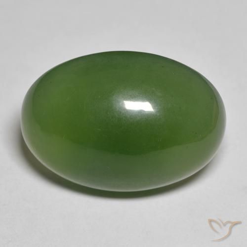 19.65ct Naturel Vert algues marines Serpentine, ovale, Translucide
