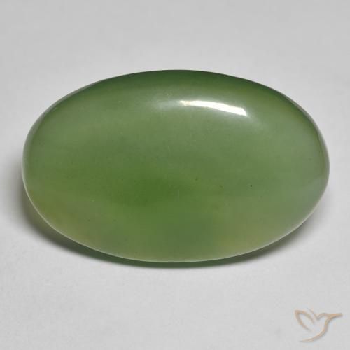 22.18ct Naturel Vert terreux Serpentine, ovale, Translucide
