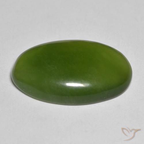 Serpentine Vert terreux naturelle ovale, 14.01 ct, Translucide