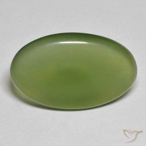 11.43ct Naturel Vert foncé Serpentine, ovale, Translucide