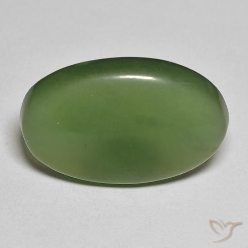 13.43ct Naturel Vert foncé Serpentine, ovale, Translucide