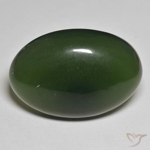 45.87ct Naturel Vert foncé Serpentine, ovale, Translucide