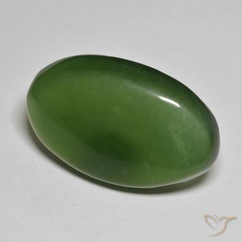 Serpentine Vert algues marines naturelle ovale, 22.15 ct, Translucide