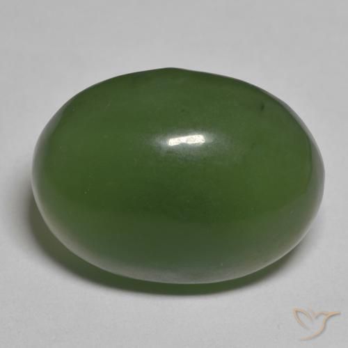 14.04ct Naturel Vert algues marines Serpentine, ovale, Translucide