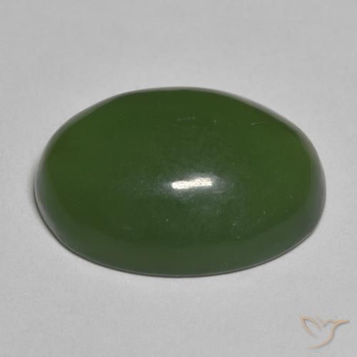 Serpentine Vert algues marines naturelle ovale, 14.04 ct, Translucide