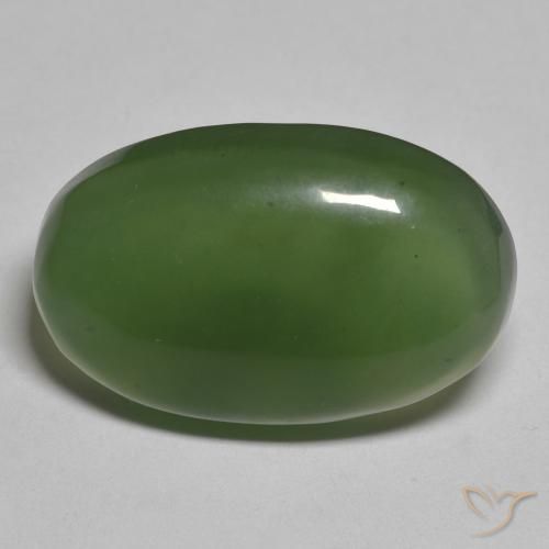 13.02ct Naturel Vert algues marines Serpentine, ovale, Translucide