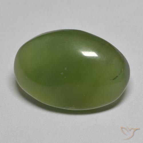 Serpentine Vert foncé naturelle ovale, 7.92 ct, Translucide