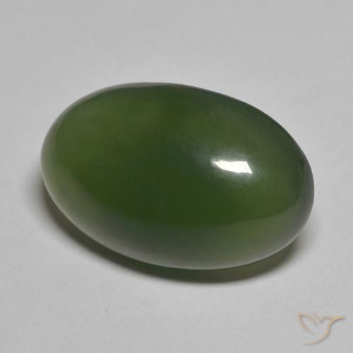Serpentine Vert algues marines naturelle ovale, 11.99 ct, Translucide