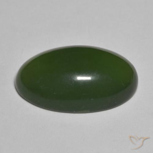 Serpentine Vert algues marines naturelle ovale, 11.99 ct, Translucide