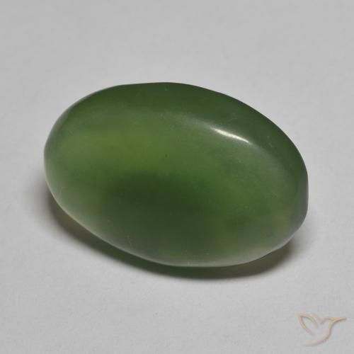 Serpentine Vert algues marines naturelle ovale, 9.54 ct, Translucide