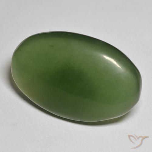 Serpentine Vert foncé naturelle ovale, 30.23 ct, Translucide
