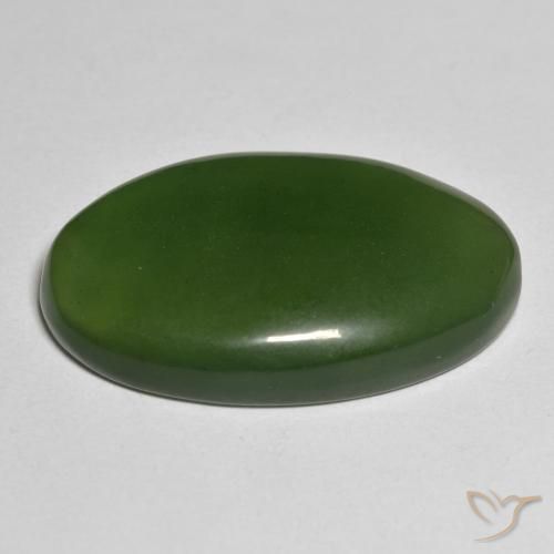 Serpentine Vert foncé naturelle ovale, 30.23 ct, Translucide