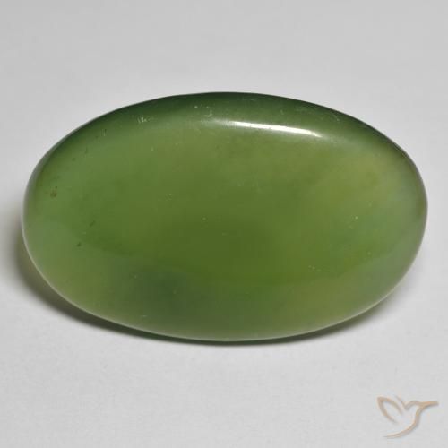 29.57ct Naturel Vert algues marines Serpentine, ovale, Translucide