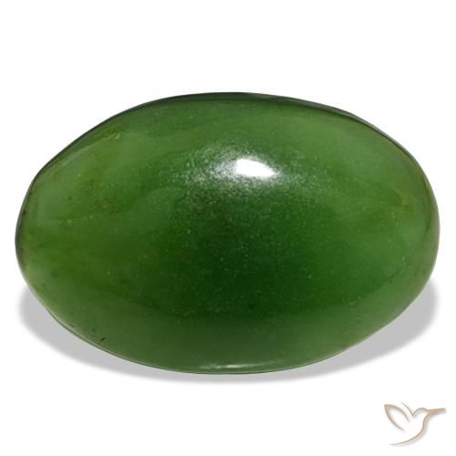 Serpentine vert de 11,27 ct, ovale, transparent