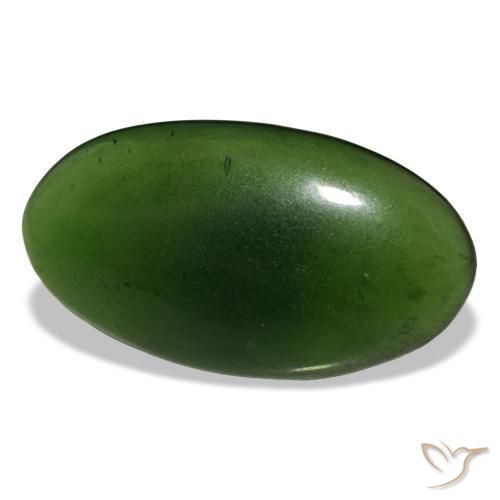 Serpentine vert naturelle coupe ovale, 11,55 ct, transparent