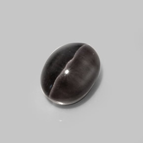 Sillimanite cat's eye marron naturelle coupe ovale, 5,20 ct, translucide