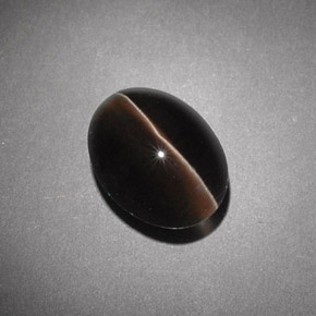 Sillimanite cat's eye marron naturelle transparent, 4,54 ct, transparent / translucide