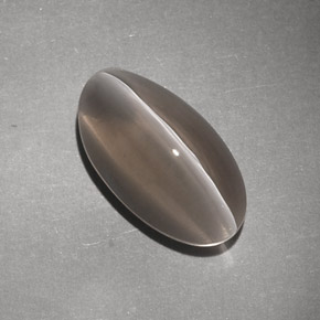 Sillimanite cat's eye marron naturelle transparent, 7,02 ct, transparent / translucide