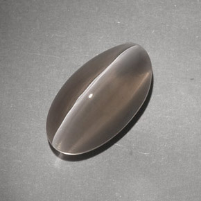 Sillimanite cat's eye marron naturelle transparent, 7,02 ct, transparent / translucide