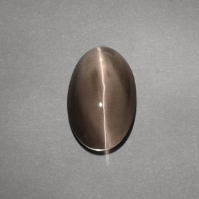 Sillimanite cat's eye marron naturelle transparent, 4,88 ct, transparent / translucide