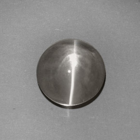 Sillimanite cat's eye gris naturelle transparent, 6,62 ct, transparent / translucide