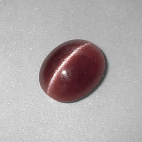 Sillimanite cat's eye marron naturelle transparent, 1,26 ct, transparent / translucide