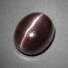 Sillimanite cat's eye marron naturelle coupe ovale, 3,85 ct, opaque