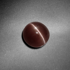 Sillimanite cat's eye marron naturelle coupe roude, 1,82 ct, translucide