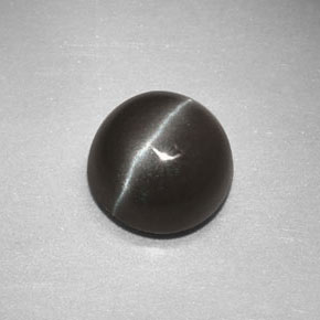Sillimanite œil de chat Brun grisâtre naturelle Coupe roude, 2.68 ct, Opaque