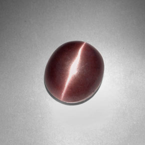 Sillimanite cat's eye marron naturelle coupe ovale, 3,29 ct, opaque