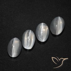 Shop natural 3.93ct Blanc clair Sillimanite œil de chat gems, ovale, from Madagascar at GemSelect. In stock, global shipping!