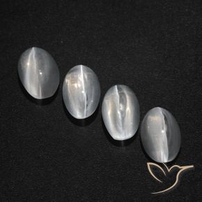 Shop natural 3.93ct Blanc clair Sillimanite œil de chat gems, ovale, from Madagascar at GemSelect. In stock, global shipping!