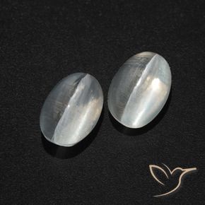 Shop natural 2.94ct Blanc clair Sillimanite œil de chat gems, ovale, from Madagascar at GemSelect. In stock, global shipping!