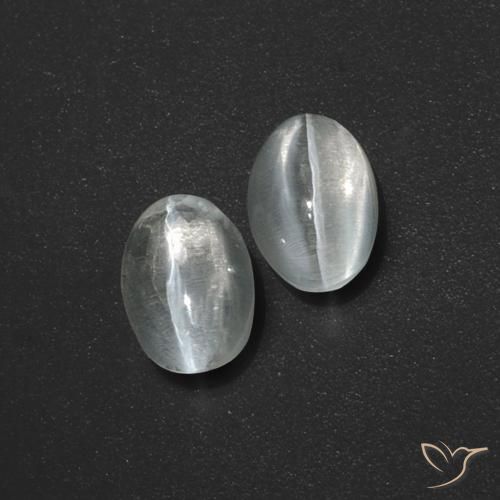 Shop natural 2.64ct Blanc clair Sillimanite œil de chat gems, ovale, from Madagascar at GemSelect. In stock, global shipping!