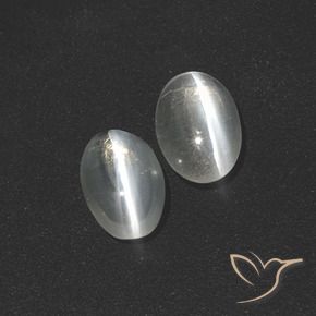 Shop natural 1.89ct Blanc clair Sillimanite œil de chat gems, ovale, from Madagascar at GemSelect. In stock, global shipping!
