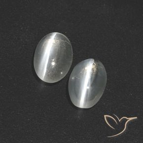 Shop natural 1.89ct Blanc clair Sillimanite œil de chat gems, ovale, from Madagascar at GemSelect. In stock, global shipping!