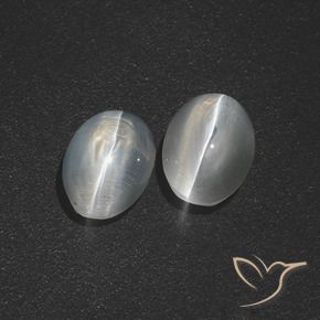 Shop natural 2.53ct Blanc clair Sillimanite œil de chat gems, ovale, from Madagascar at GemSelect. In stock, global shipping!