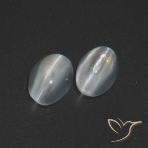 Shop natural 2.53ct Blanc clair Sillimanite œil de chat gems, ovale, from Madagascar at GemSelect. In stock, global shipping!