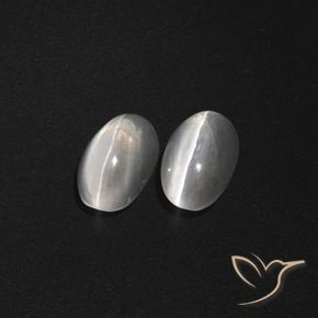 Shop natural 2.39ct Blanc clair Sillimanite œil de chat gems, ovale, from Madagascar at GemSelect. In stock, global shipping!