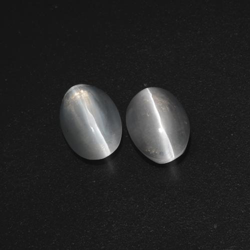 Achetez naturel 2,32ct gris sillimanite cat's eye gems, coupe ovale, en provenance madagascar chez gemselect. en stock, livraison internationale!