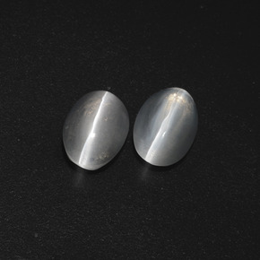 Achetez naturel 2,32ct gris sillimanite cat's eye gems, coupe ovale, en provenance madagascar chez gemselect. en stock, livraison internationale!