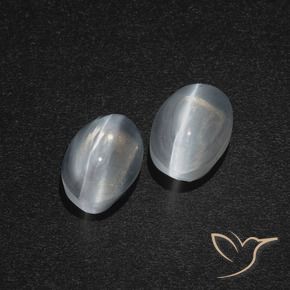 Shop natural 2.71ct Blanc clair Sillimanite œil de chat gems, ovale, from Madagascar at GemSelect. In stock, global shipping!
