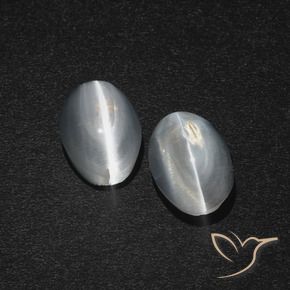 Shop natural 2.47ct Blanc clair Sillimanite œil de chat gems, ovale, from Madagascar at GemSelect. In stock, global shipping!