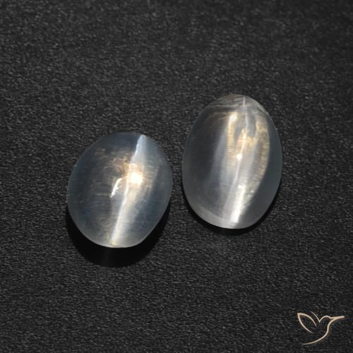 Shop natural 2.59ct Blanc clair Sillimanite œil de chat gems, ovale, from Madagascar at GemSelect. In stock, global shipping!