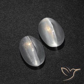 Shop natural 2.86ct Blanc clair Sillimanite œil de chat gems, ovale, from Madagascar at GemSelect. In stock, global shipping!