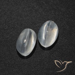 Shop natural 1.95ct Blanc clair Sillimanite œil de chat gems, ovale, from Madagascar at GemSelect. In stock, global shipping!