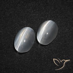 Shop natural 2.36ct Blanc clair Sillimanite œil de chat gems, ovale, from Madagascar at GemSelect. In stock, global shipping!