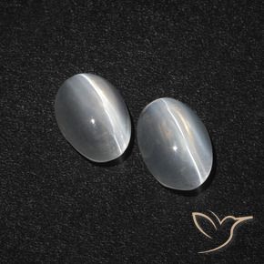 Shop natural 2.36ct Blanc clair Sillimanite œil de chat gems, ovale, from Madagascar at GemSelect. In stock, global shipping!