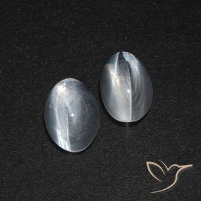 Shop natural 2.46ct Blanc clair Sillimanite œil de chat gems, ovale, from Madagascar at GemSelect. In stock, global shipping!